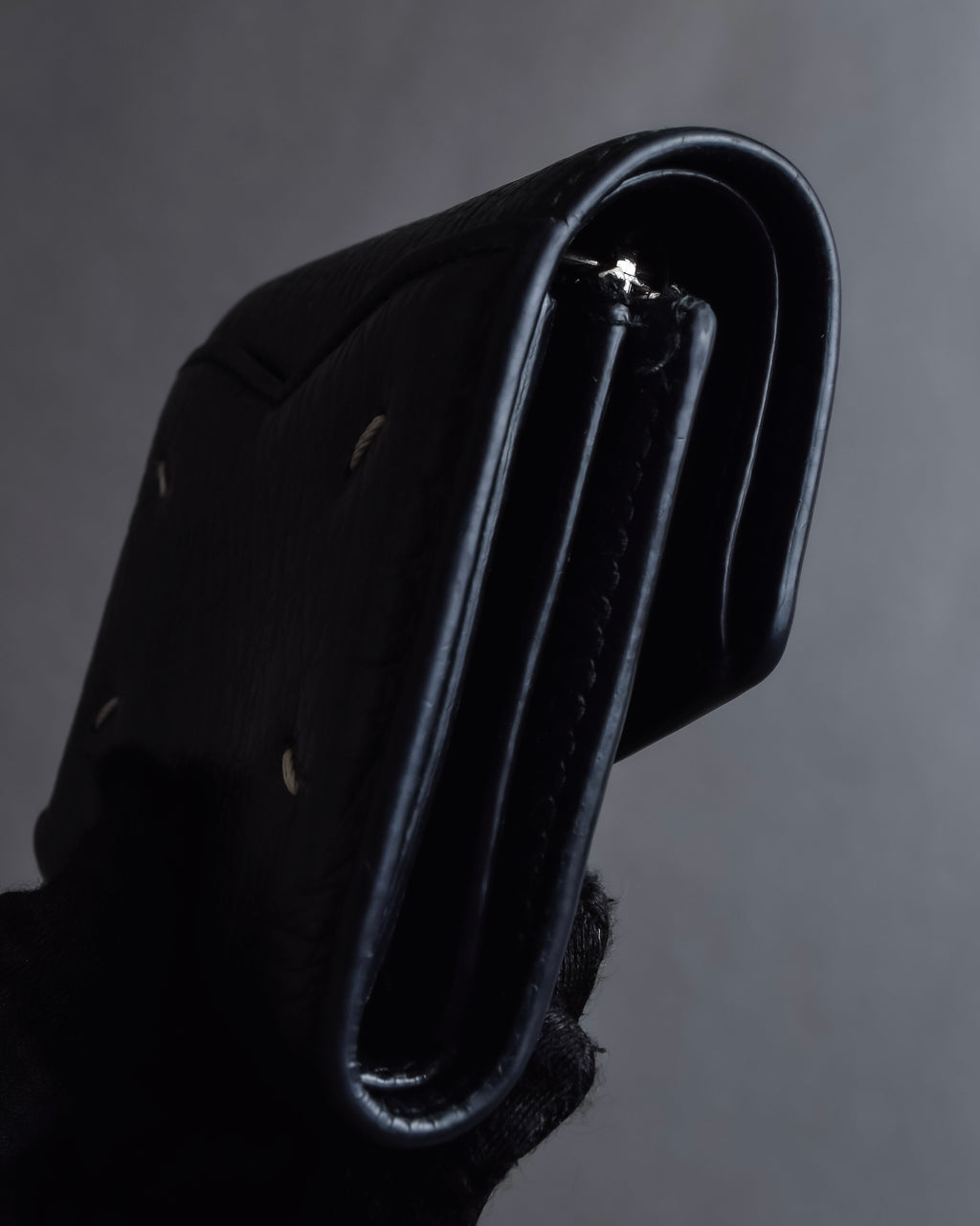 "MAISON MARGIELA" Grained leather envelope compact wallet
