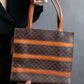 "CELINE" Macadam Pattern Three Line Handbag