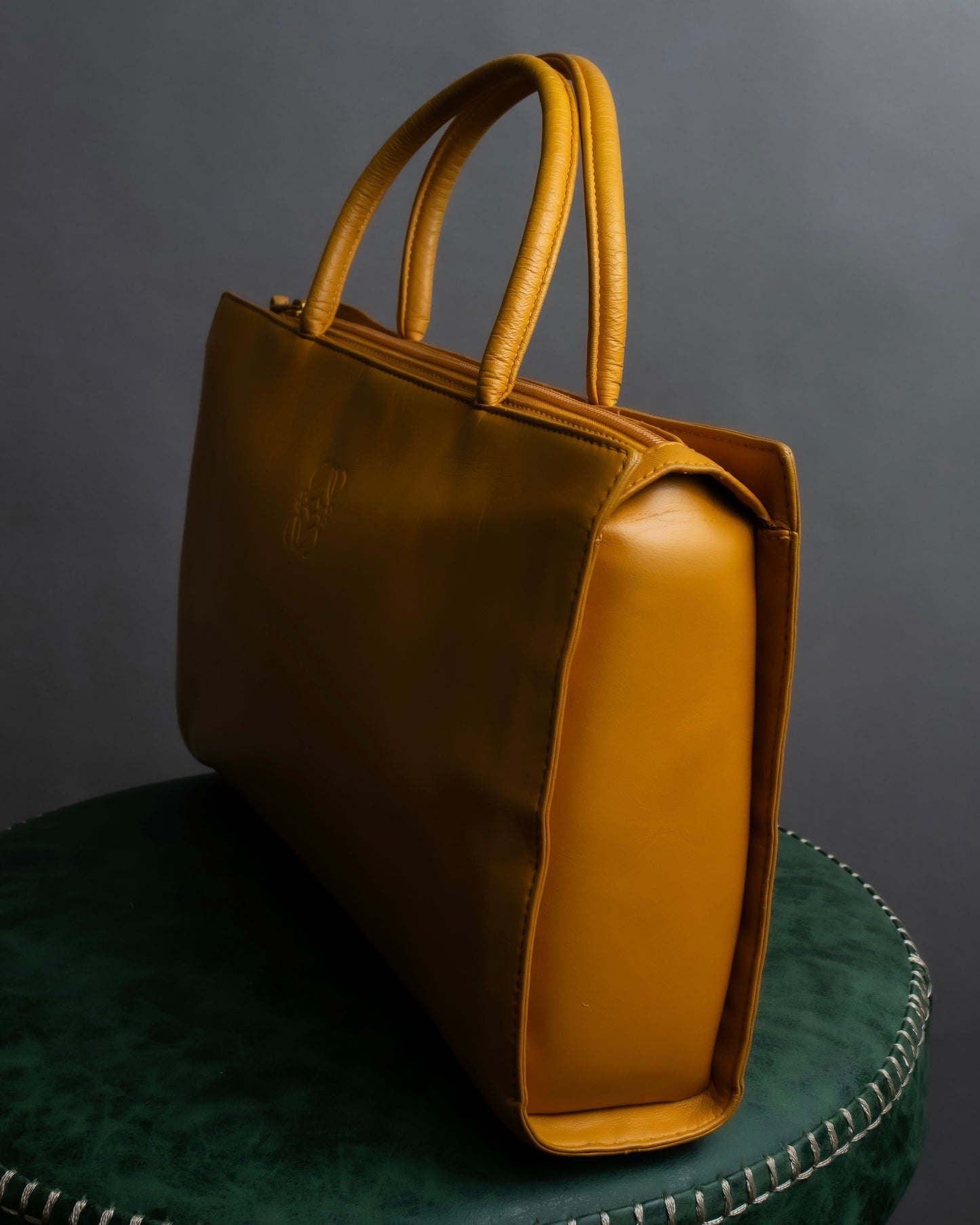 "LOEWE" Horizontal design vivid yellow color amazona bag