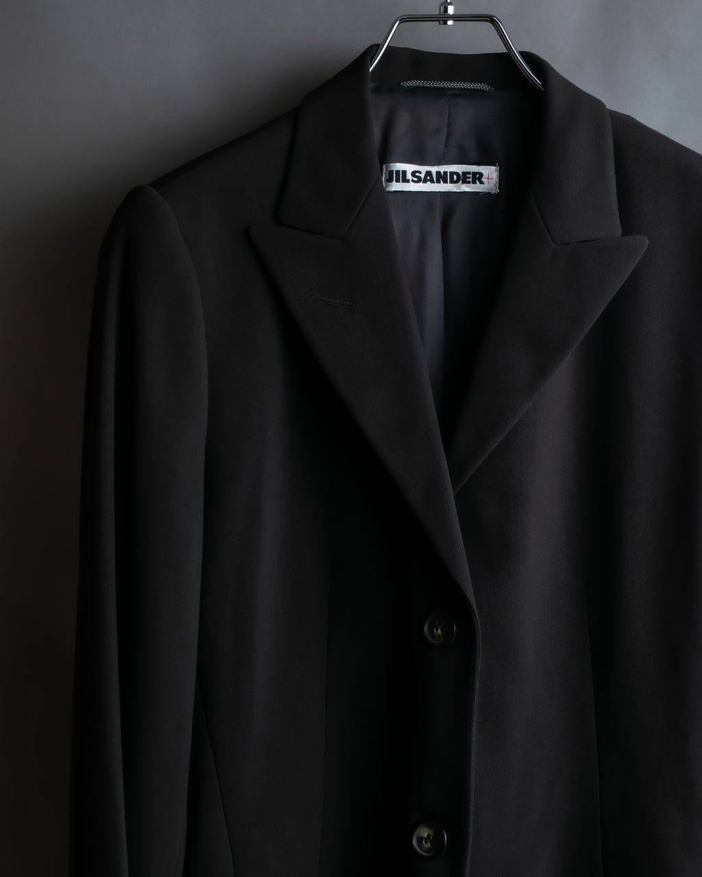 "Jil Sander+" Peaked label minimalist design tailored coat