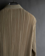 "ISSEY MIYAKE" Fine pleated shirt jacket