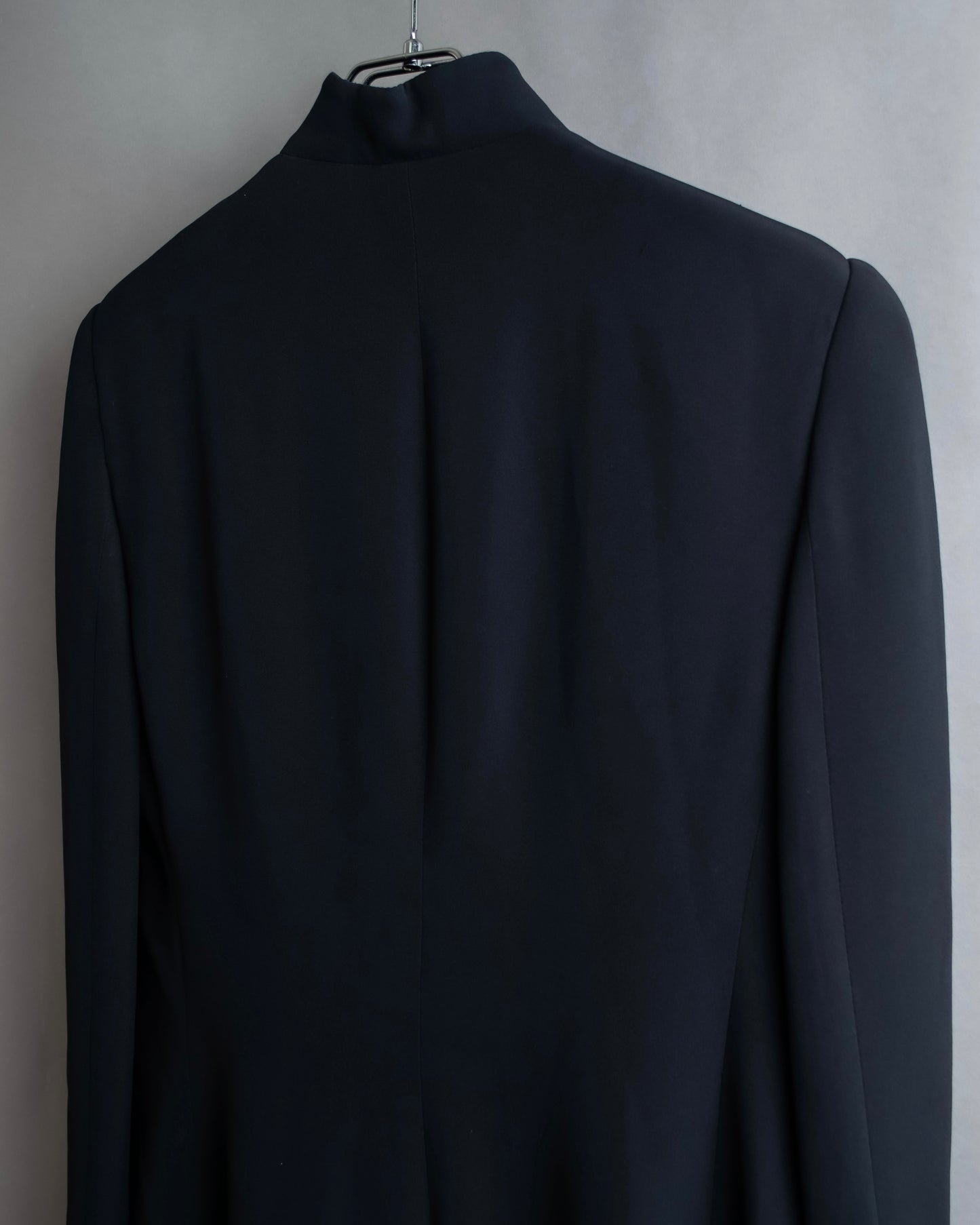 "GIORGIO ARMANI" 100% silk shawl collar shaped tailored jacket