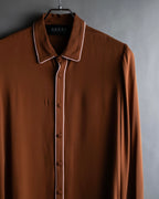 "GUCCI" Piping design soft drape shirt