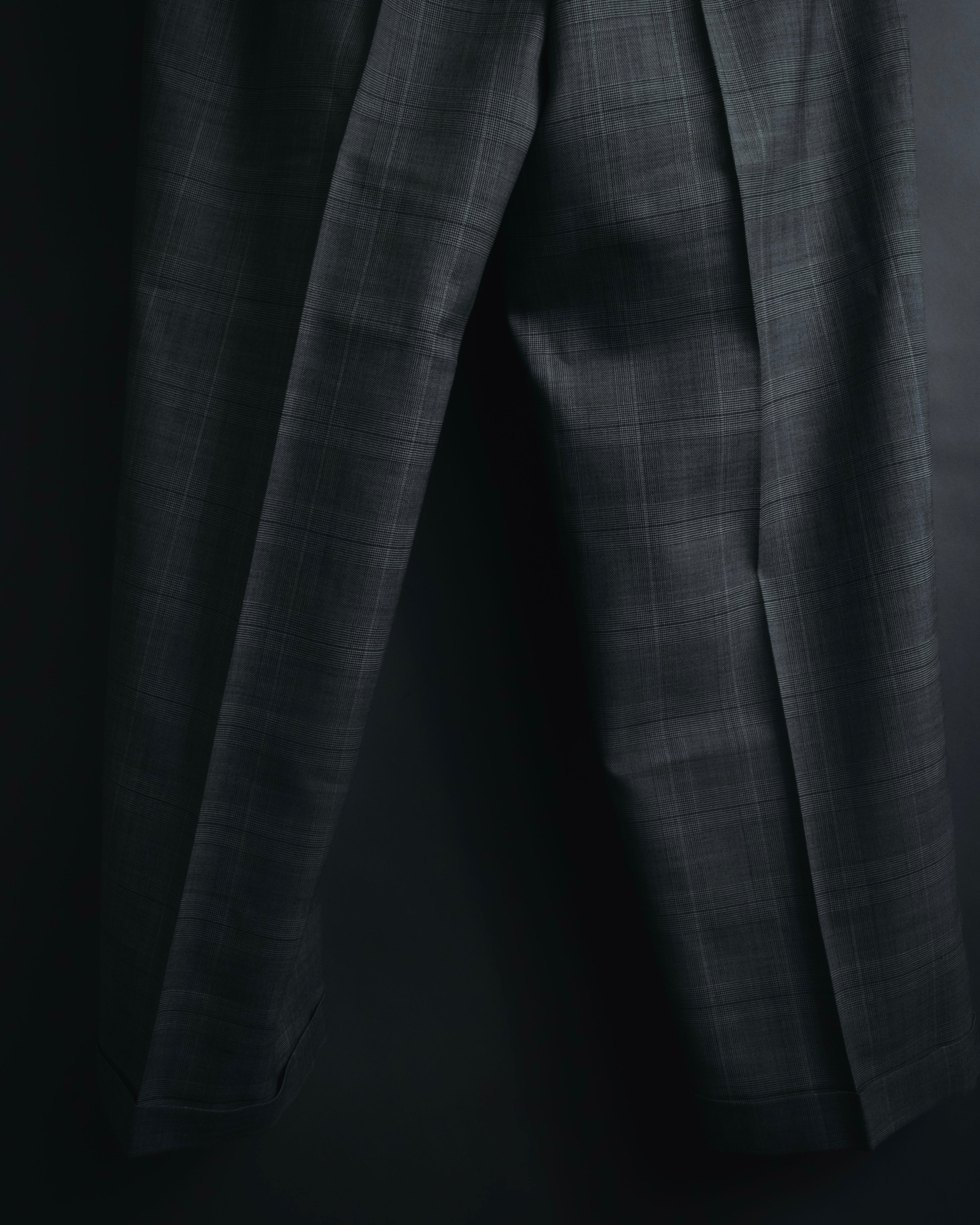 "YVES SAINT LAURENT" 80’s-90’s glen check tailored suit set
