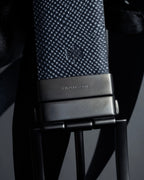 "PRADA" Black x blue reversible design belt