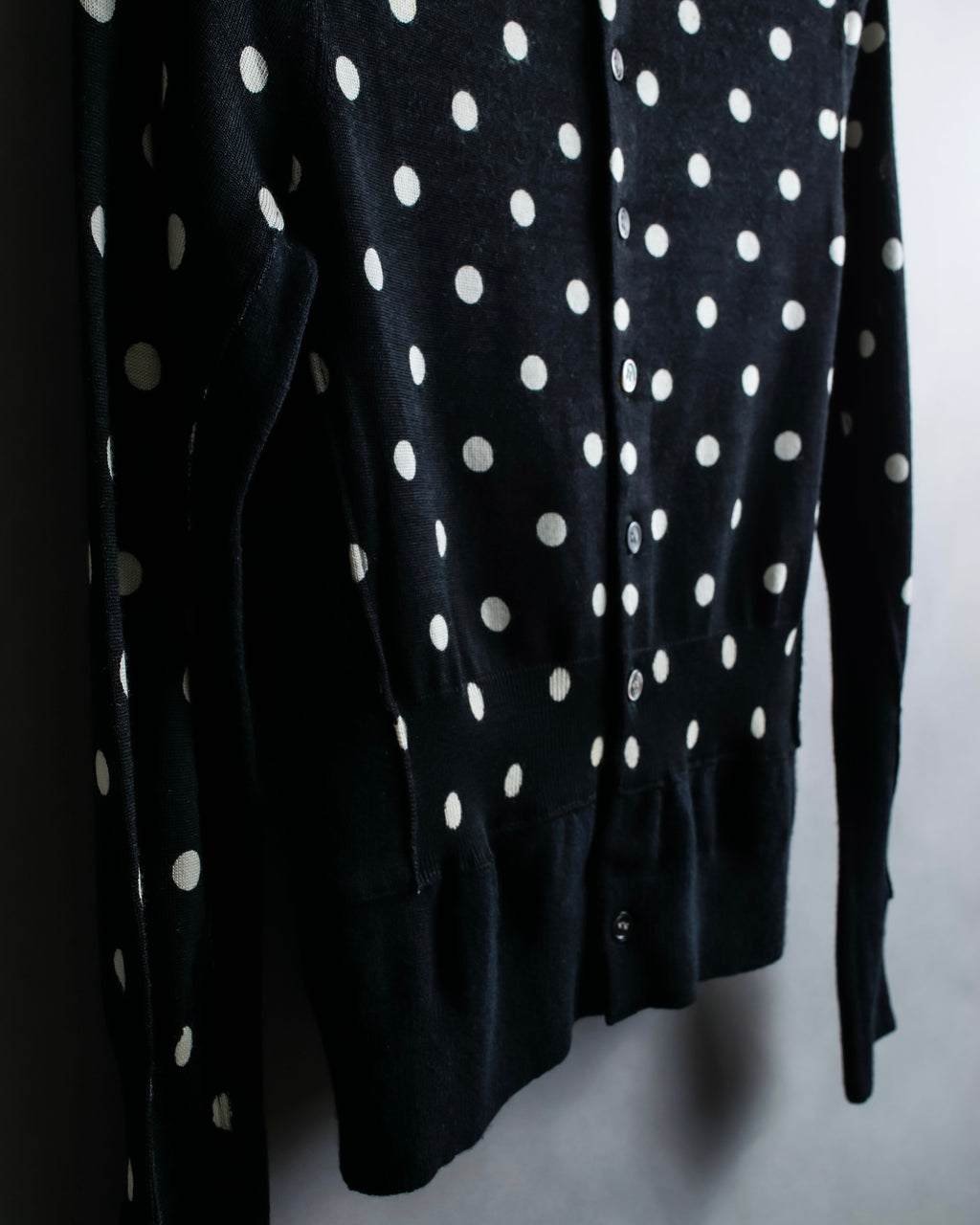 “Comme des Garçons Comme des Garçons“ Dot patterned wool knit cardigan
