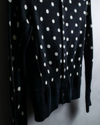“Comme des Garçons Comme des Garçons“ Dot patterned wool knit cardigan