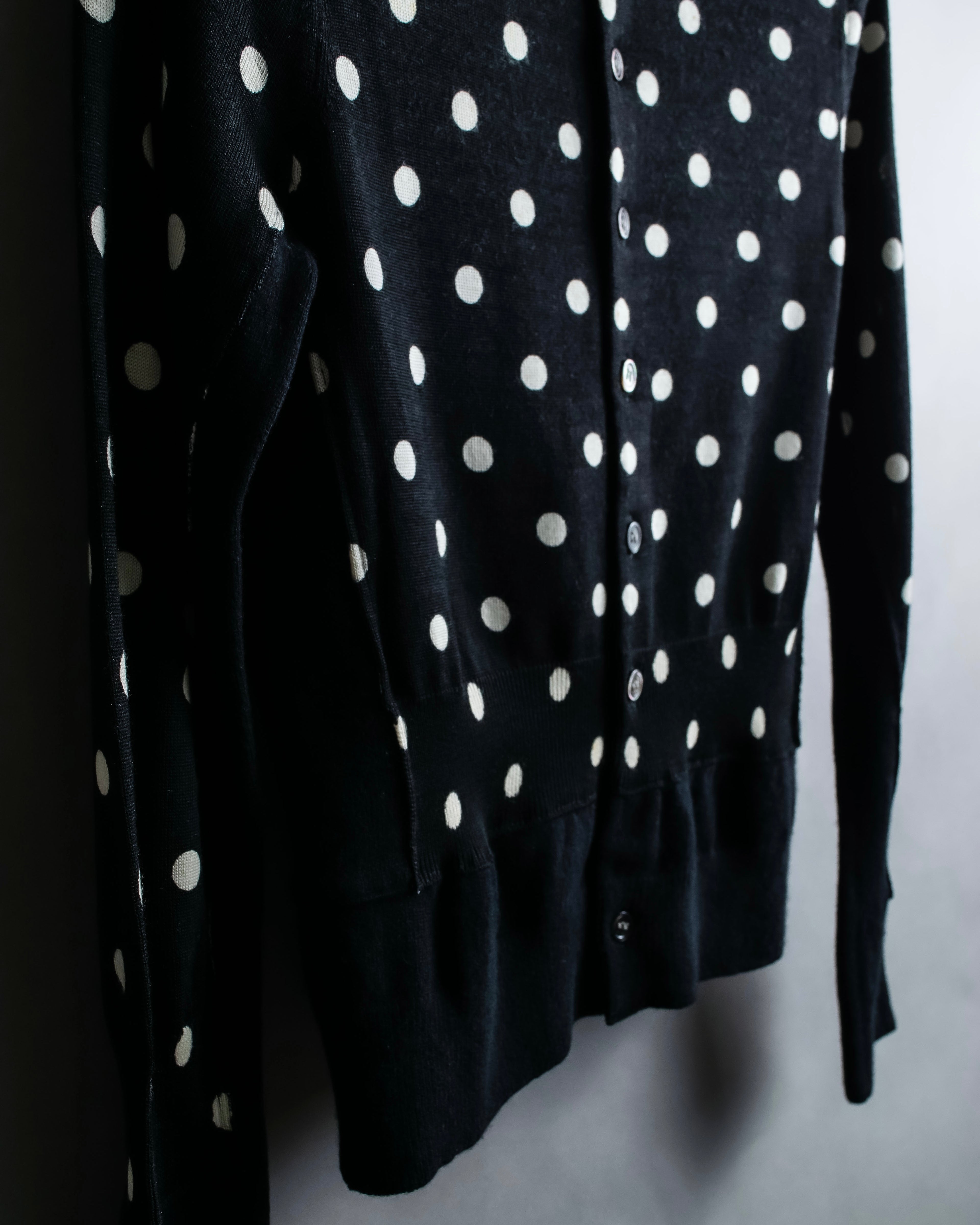 “Comme des Garçons Comme des Garçons“ Dot patterned wool knit cardigan