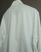 "Hermès" 70's-80's Elegant scarf collar shirt