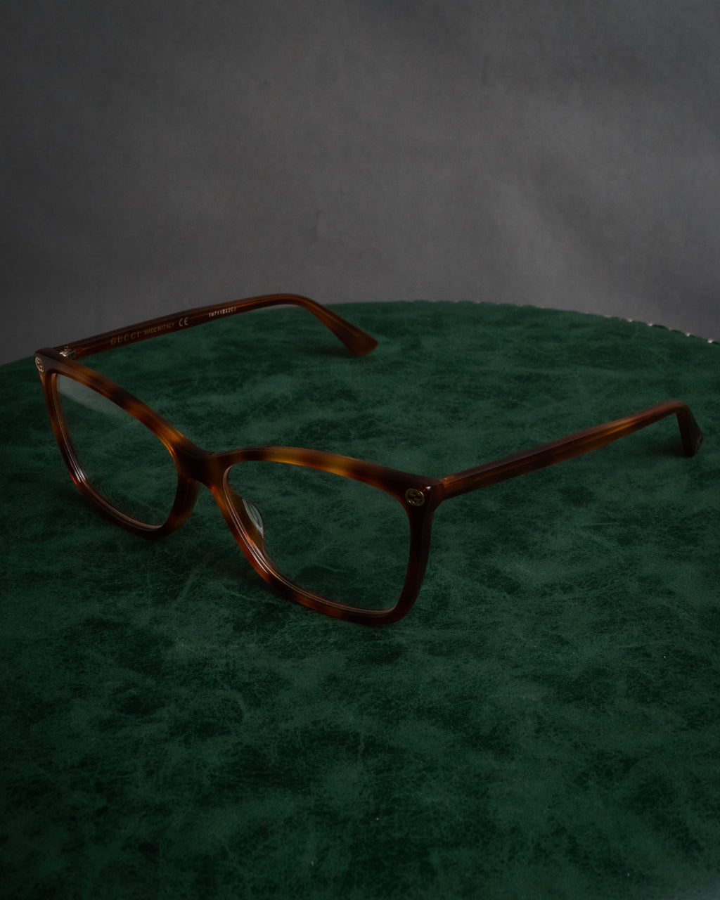 “GUCCI” 2017-2022 Bee motif havana eyeglasses