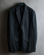 "POLO Ralph Lauren" Herringbone weave charcoal gray tailored jacket