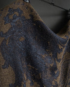 "BALENCIAGA" Large size lame jacquard weave stole