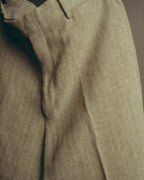 -SPECIAL- “HERMES” 80’s-90’s Herringbone linen suit set