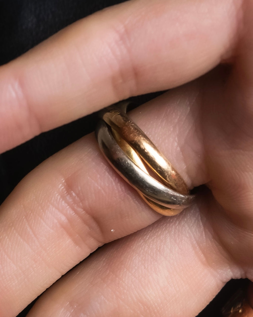 "Cartier" Gold Trinity Ring