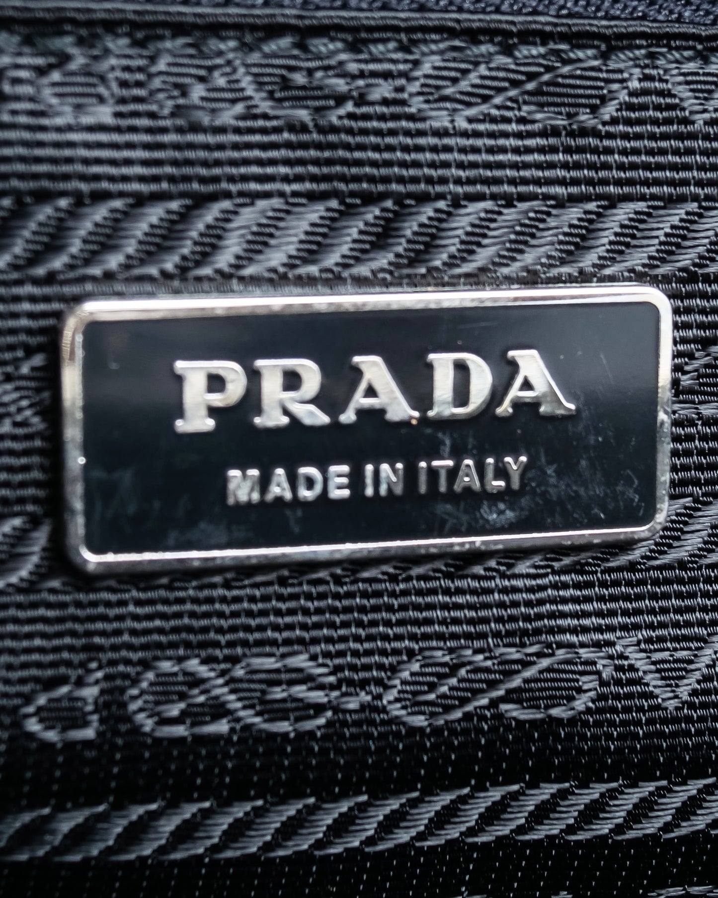 "PRADA" Clasp design monotone color bowling bag