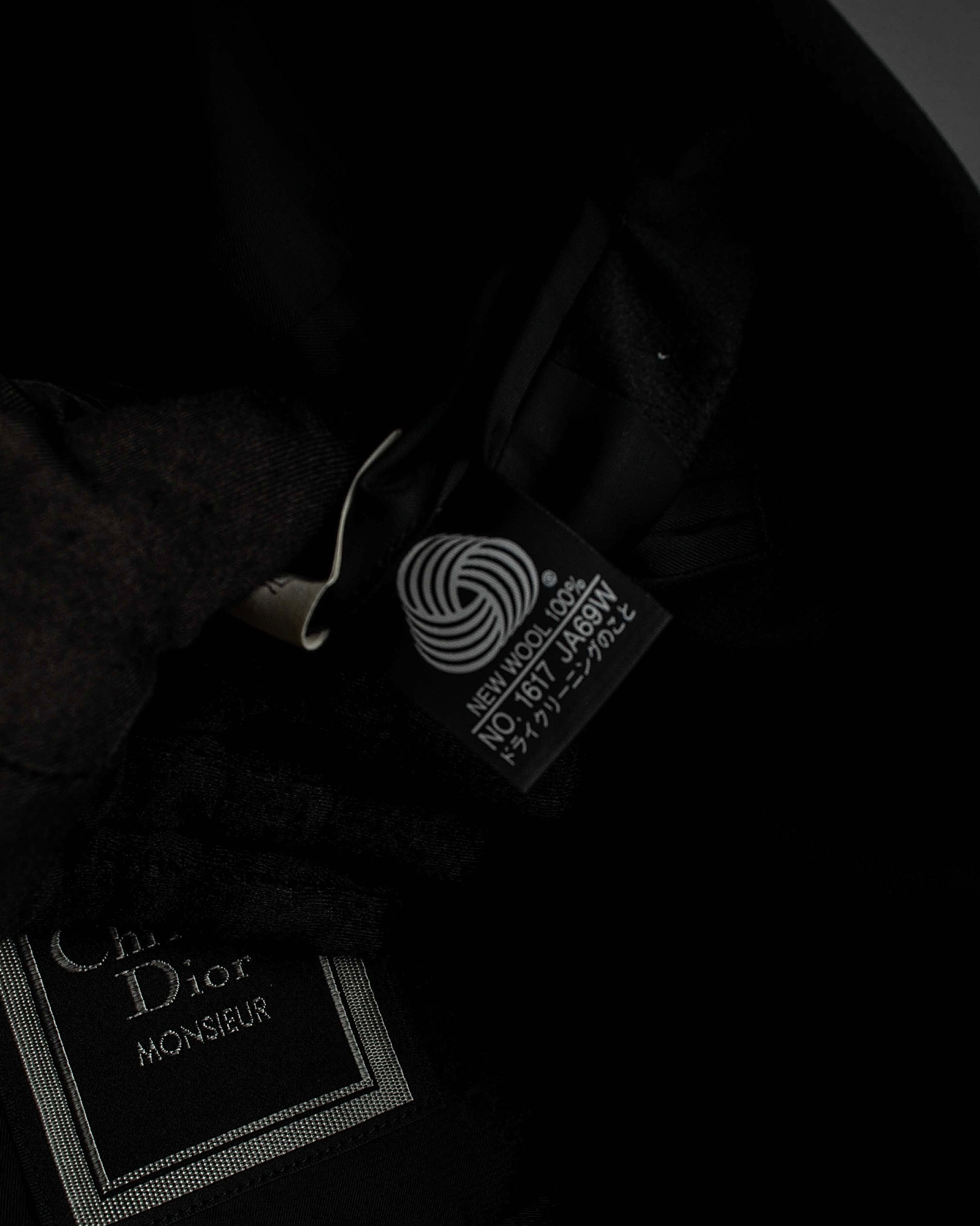 "CHRISTIAN DIOR MONSIEUR" Classical tailored Zegna base satin tuxedo set up