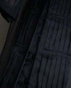 "CELINE" See-through layered design shirt & skirt set up