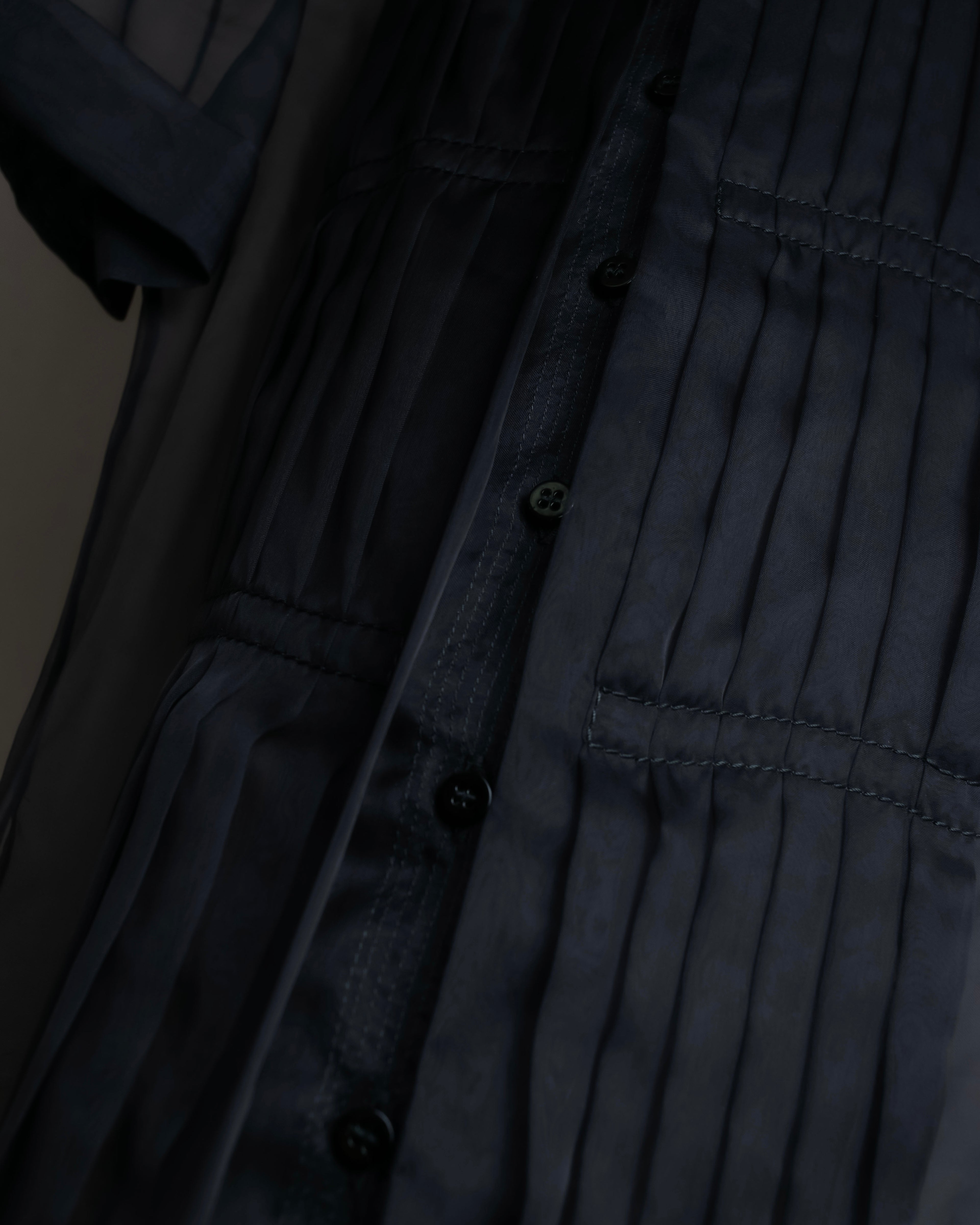 "CELINE" See-through layered design shirt & skirt set up