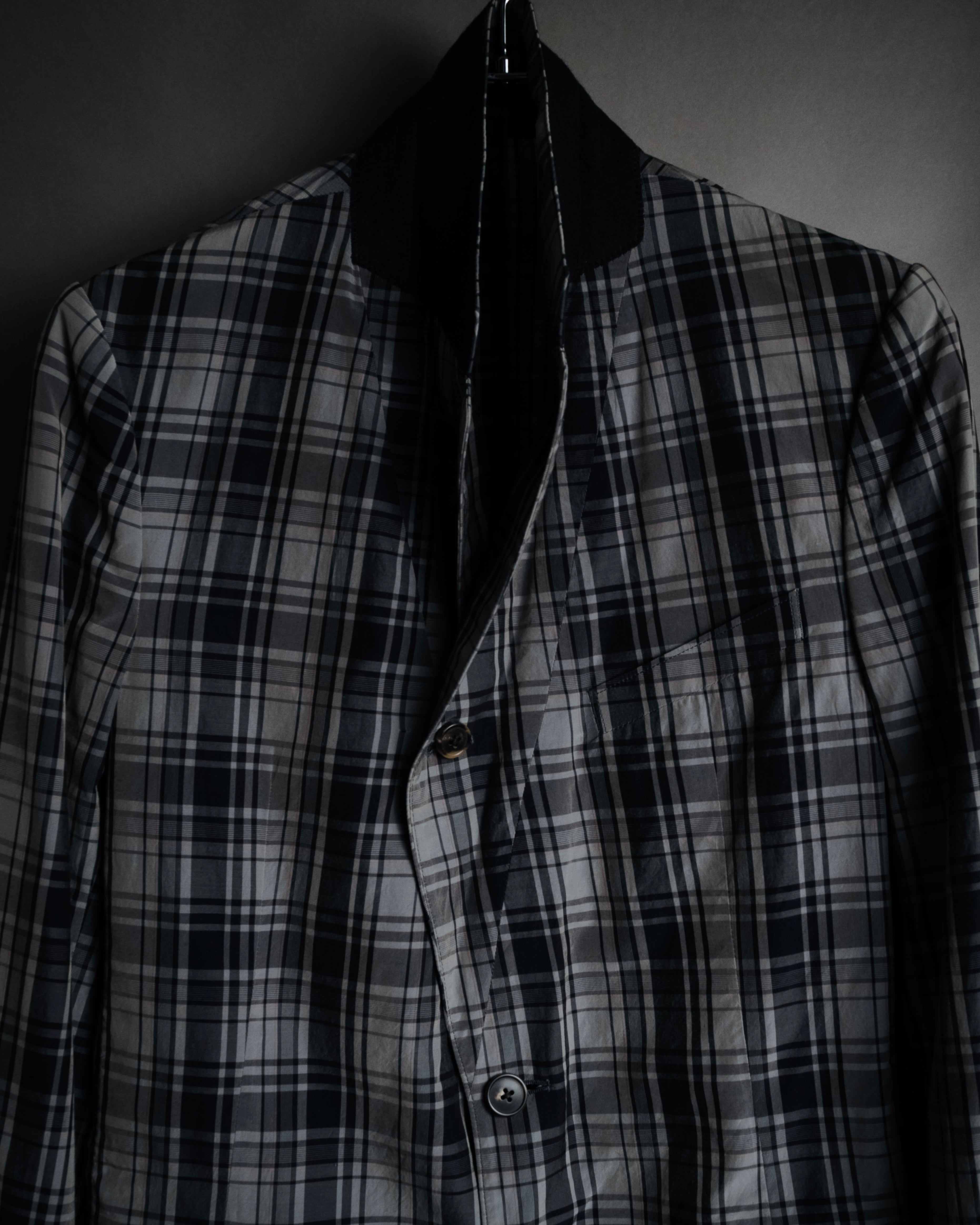 "DRIES VAN NOTEN" 2012-2018 lightweight madras check tailored jacket