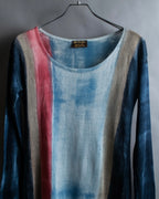 "Loro Piana" Hand-painted gradient knit tunic