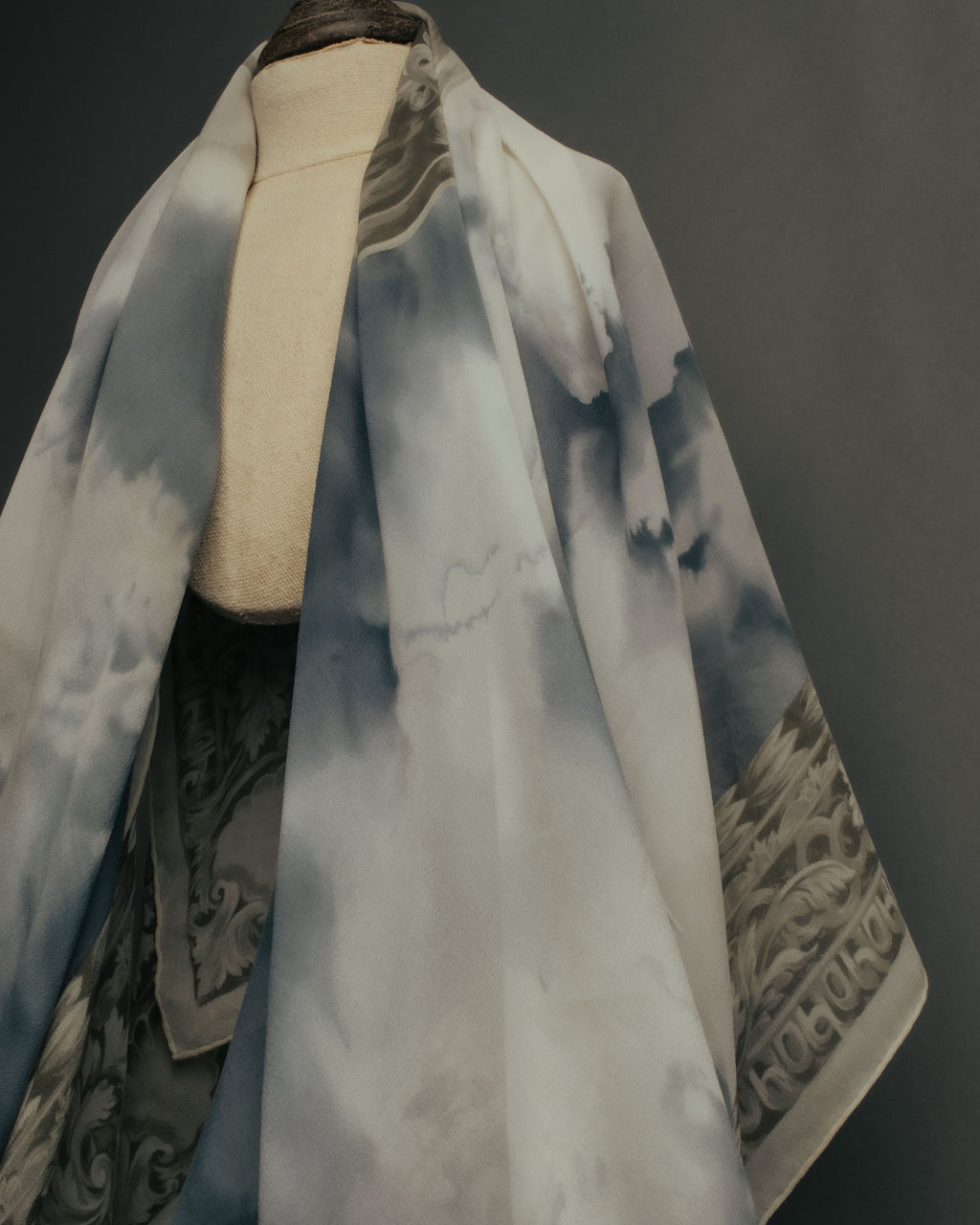 “Christian Dior” 90’s-00’s Sky motif silk scarf