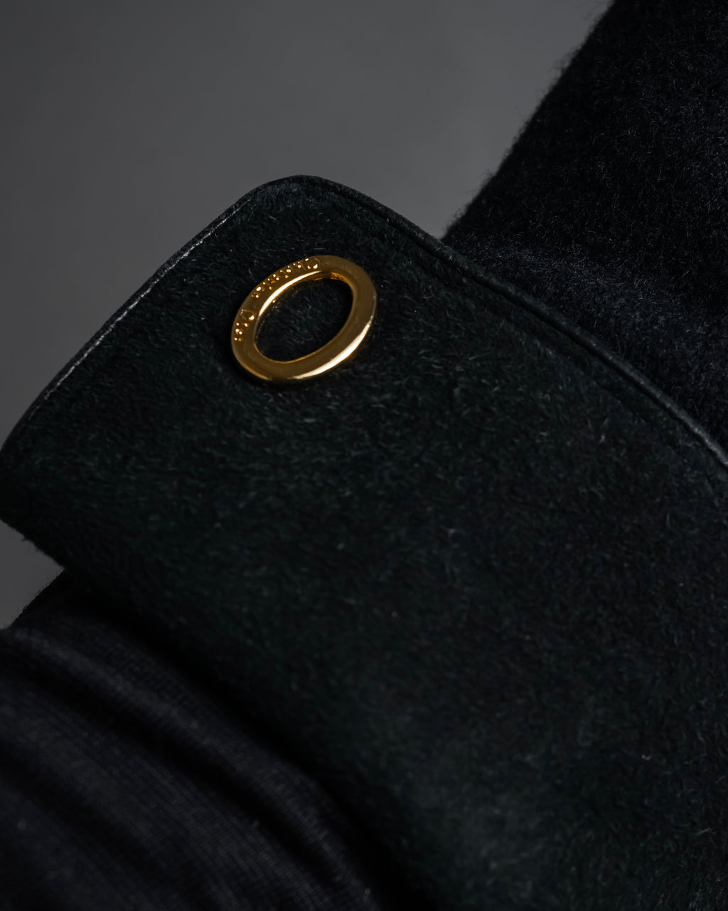 "Christian Dior" Wool and suede cuff gloves