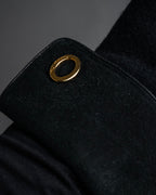 "Christian Dior" Wool and suede cuff gloves