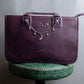 "JEAN PAUL GAULTIER" Horizontal star＆moon chain design purple leather bag