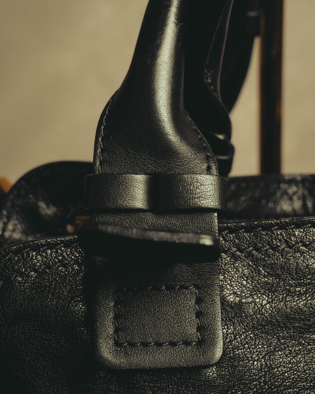 "Chloé" 00's Textured leather satchel bag