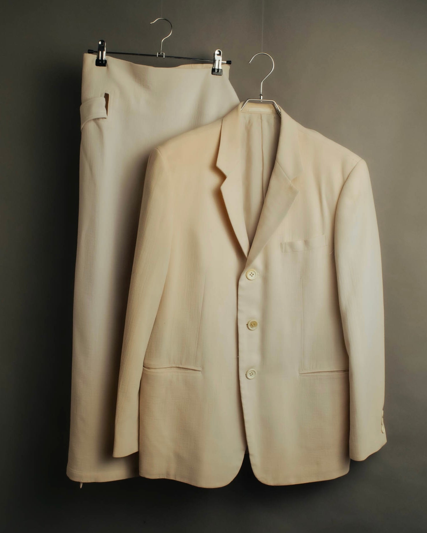 "Y's" 80's-early 90's Relaxed tailored wool skirt suit