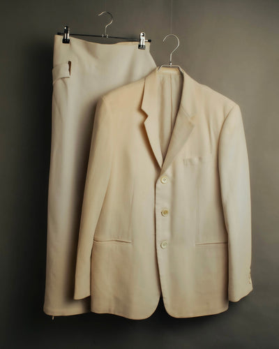"Y's" 80's-early 90's Relaxed tailored wool skirt suit