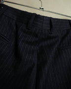 -SPECIAL- “Hermès” 80’s-90’s Super 120’s wool pinstripe double breasted setup