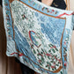 "HERMES" Winter scene christmas motif pattern carre 90 scarf