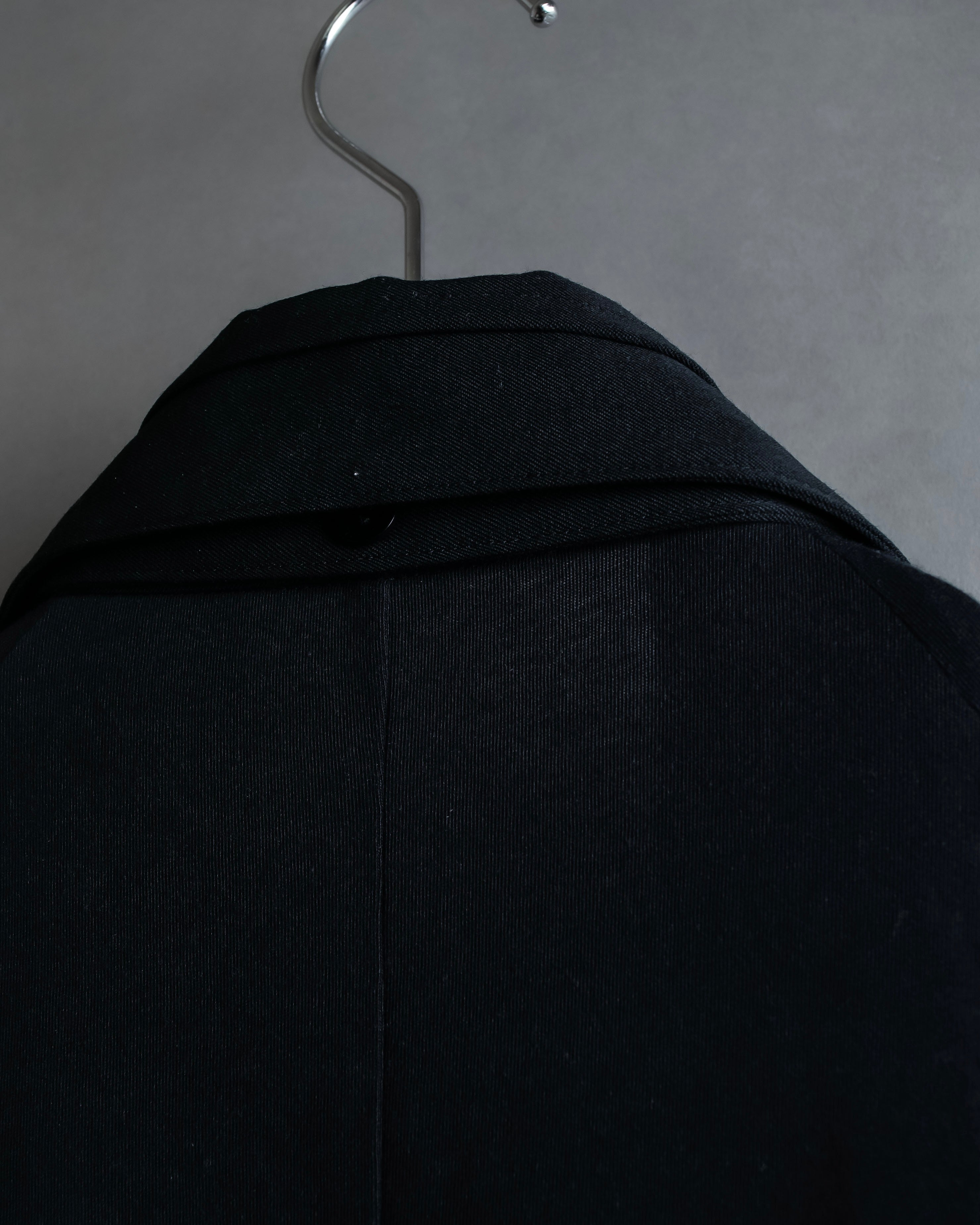 "YOHJI YAMAMOTO +NOIR" 21SS Drape panel design oversized shirt jacket