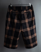 "BURBERRY" Decorative button design check pattern short pants