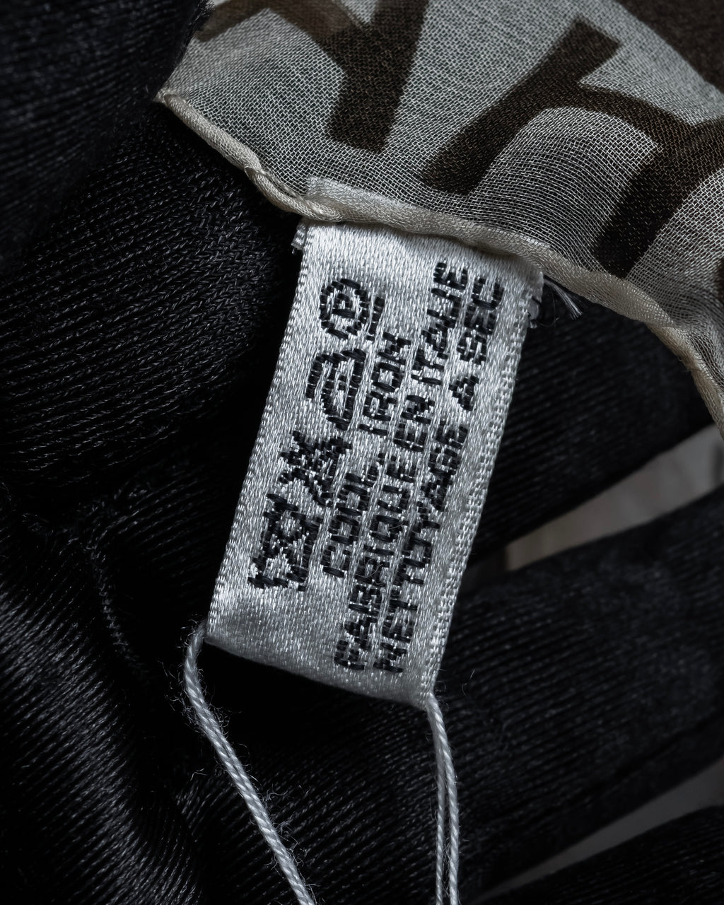 "CHANEL" 90's Square icon logo pattern sheer silk scarf