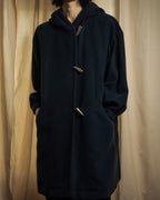"YVES SAINT LAURENT" Metal toggle design melton wool duffel coat