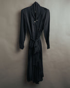 -MOOD Vintage Collections-
90’s Asymmetric stripe stitch long dress
