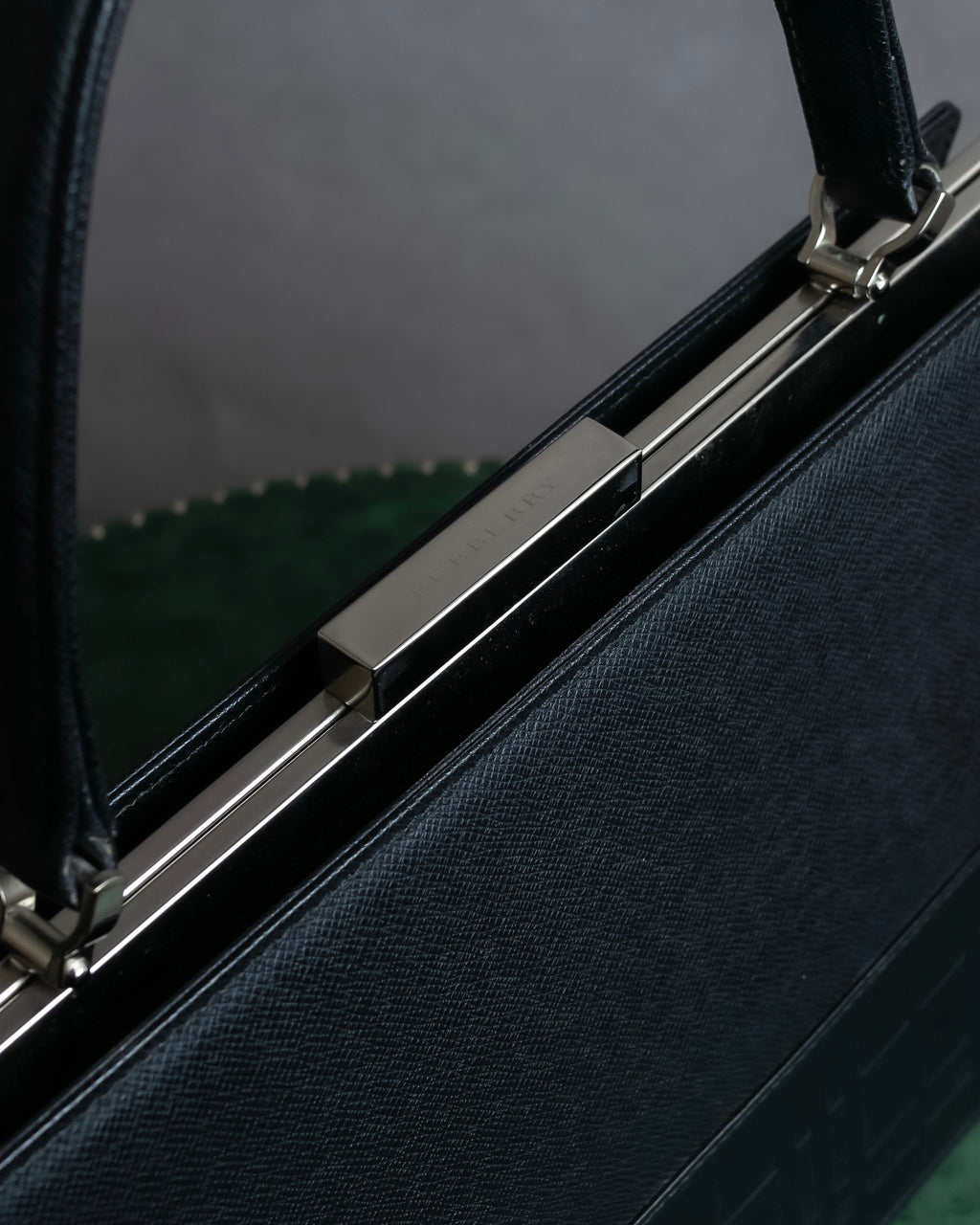 "BURBERRY" Nova check embossed leather hand bag