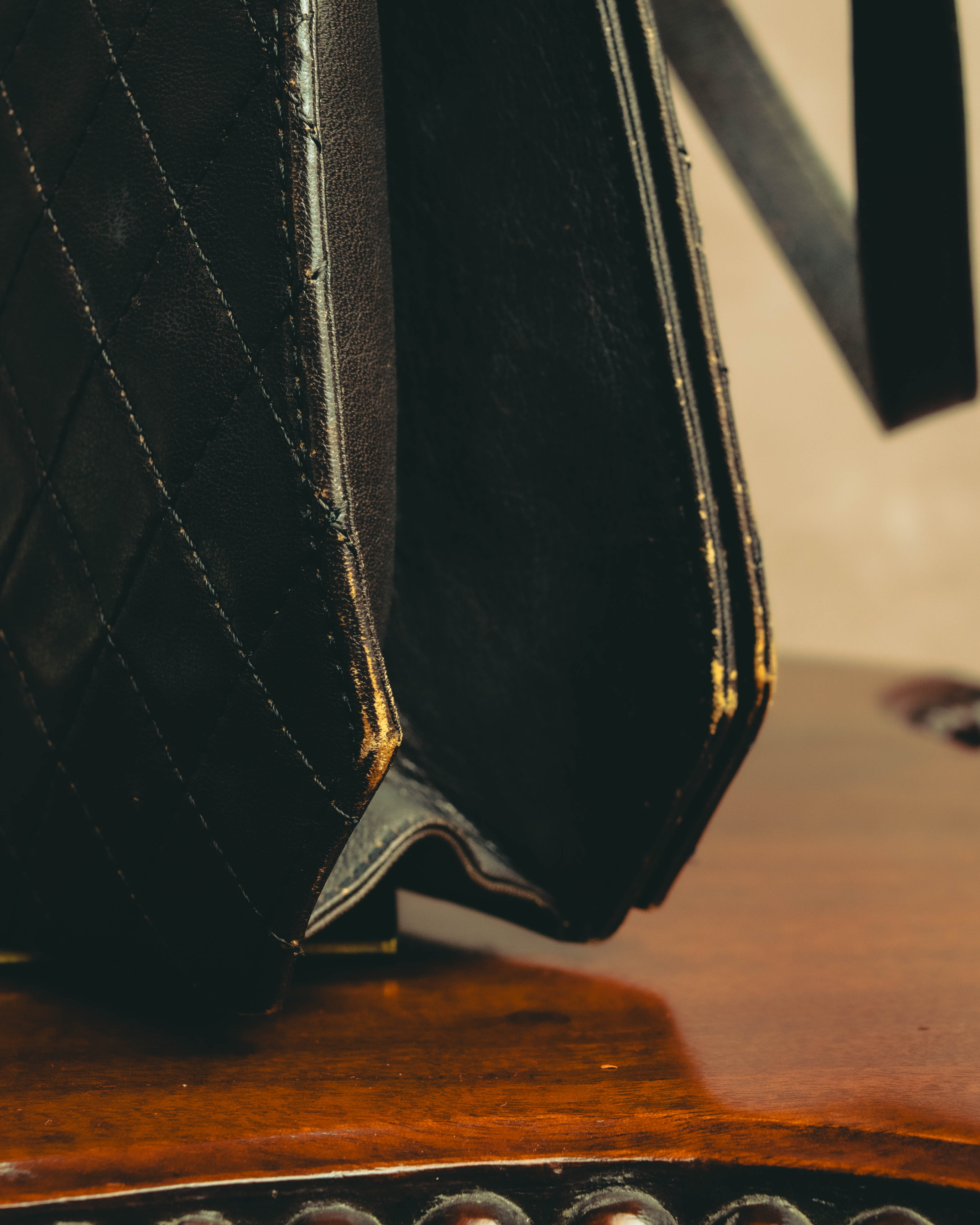 "Yves Saint Laurent" 80's-90's Quilted leather shoulder bag