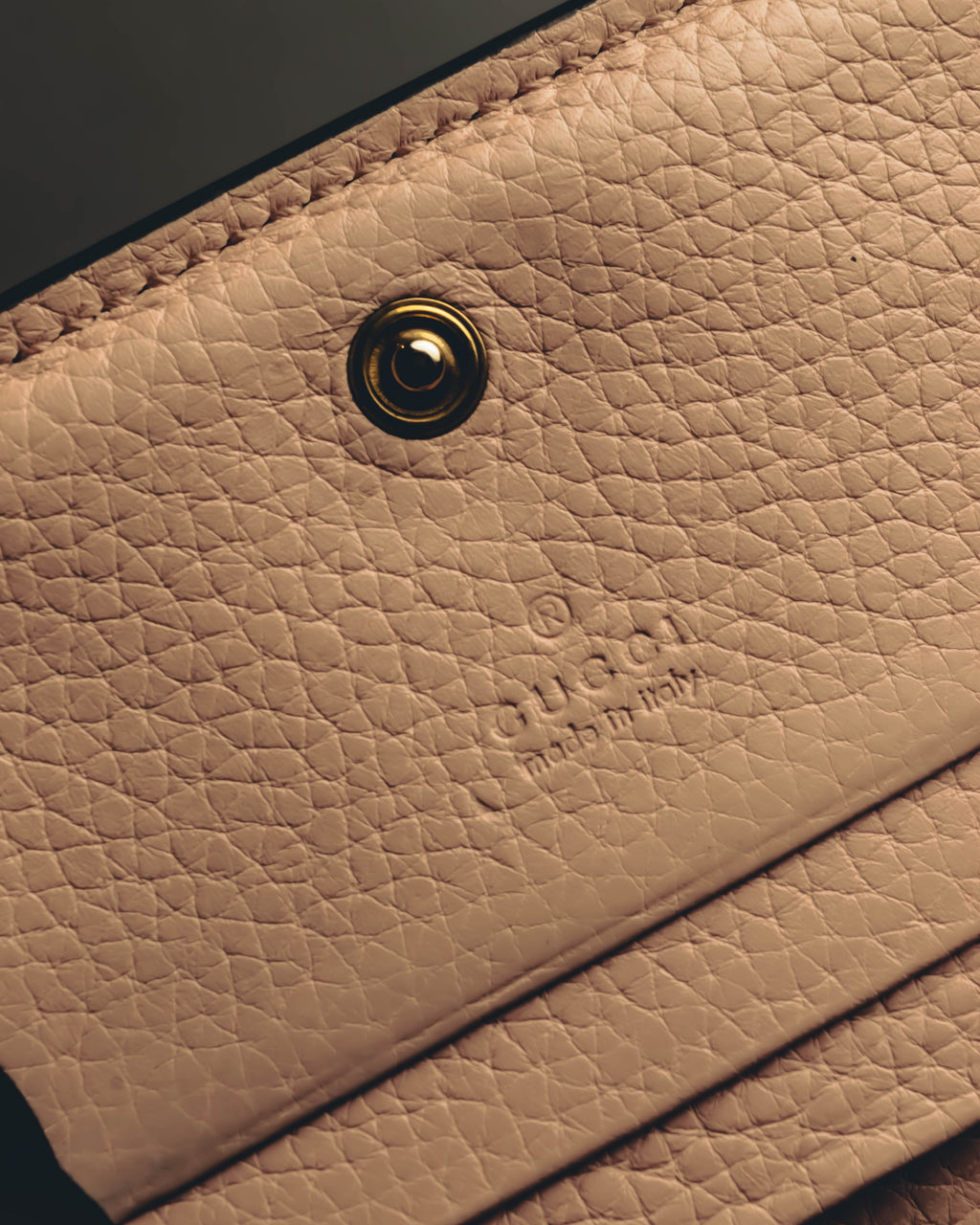 "GUCCI" 2010's-20's Pink bee motif trifold wallet