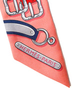 HERMES/ “Harnais des Présidents” Twilly Silk Scarf