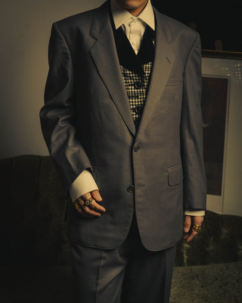 –SPECIAL– "Christian Dior" 80's-90's Classically tailored wool two-piece suit