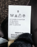 "Dolce &amp; Gabbana" Herringbone pattern slim shape chester coat