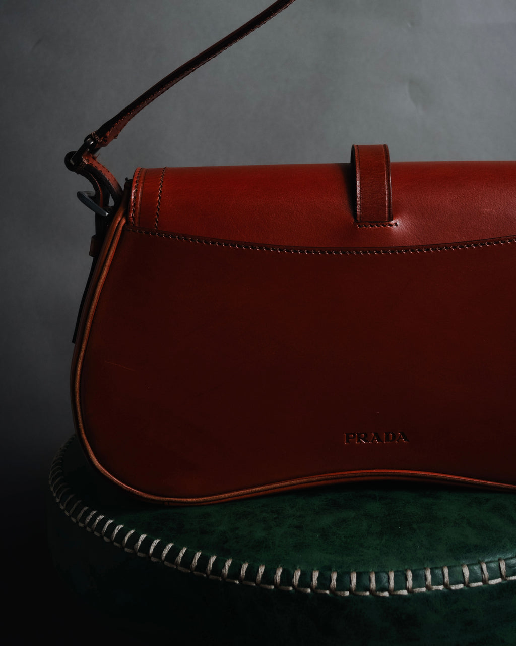 –SPECIAL– "PRADA" 90’s-00’s Minimal strap flap shoulder bag