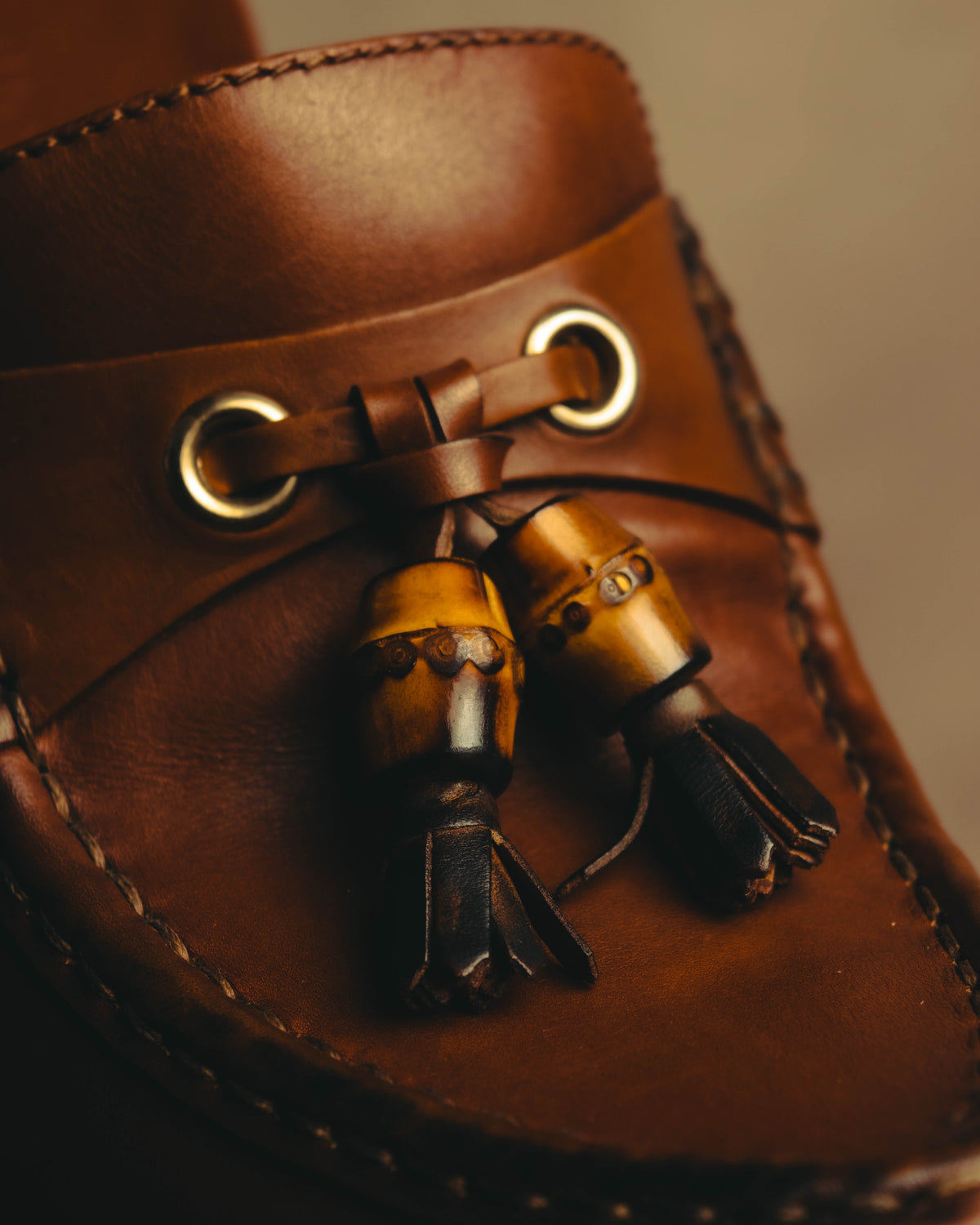 “GUCCI” 00’s Bamboo tassel studded platform mules