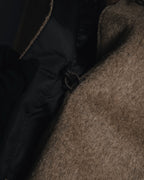 "PRADA" 90’s-00’s embellished fur-collar stretch tech coat