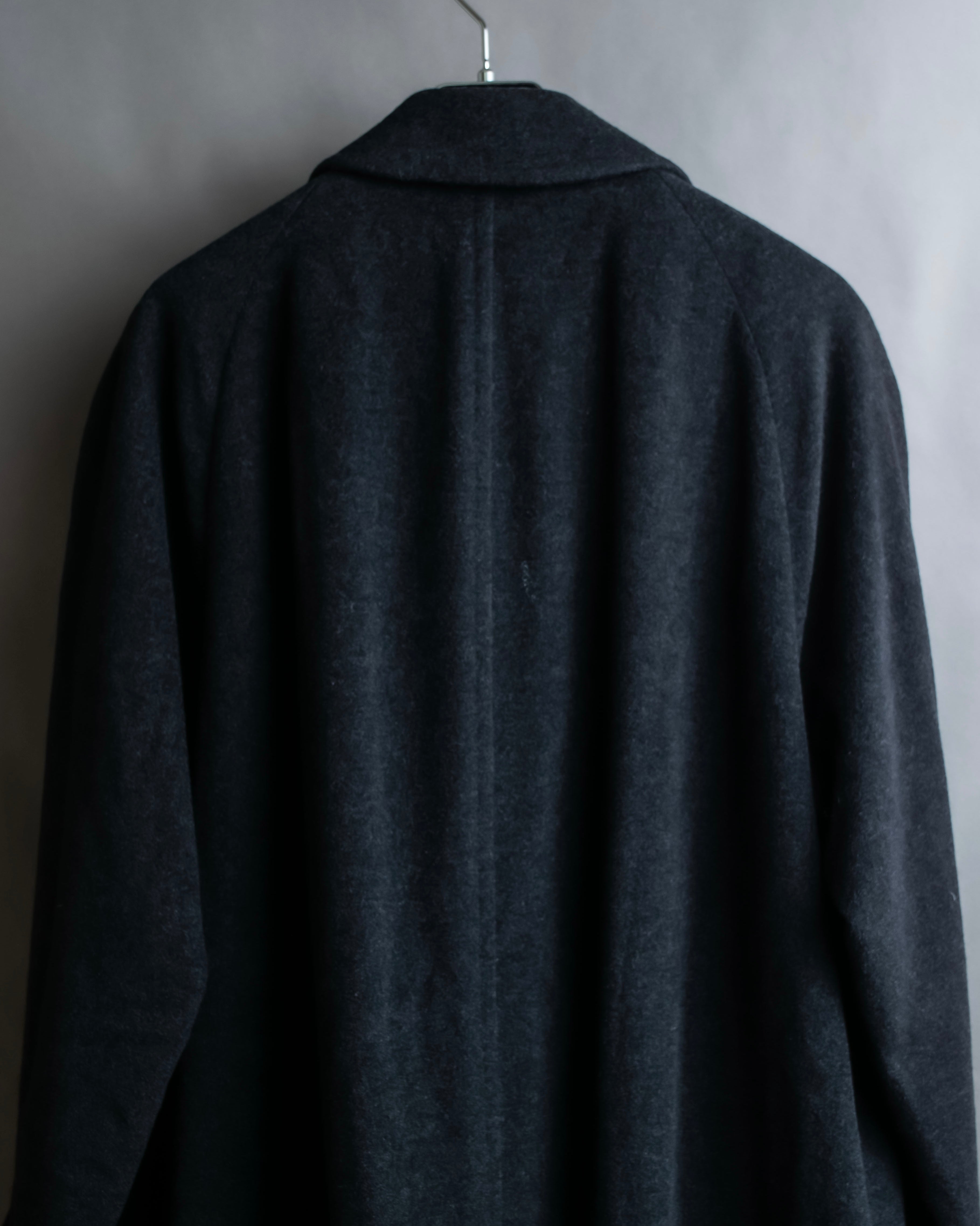 "BURBERRYS" Vintage stand collar concealed long coat
