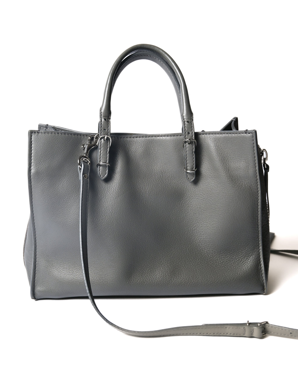 BALENCIAGA/ “Papier A6 ” Zip Around 2 Way Handbag Gray