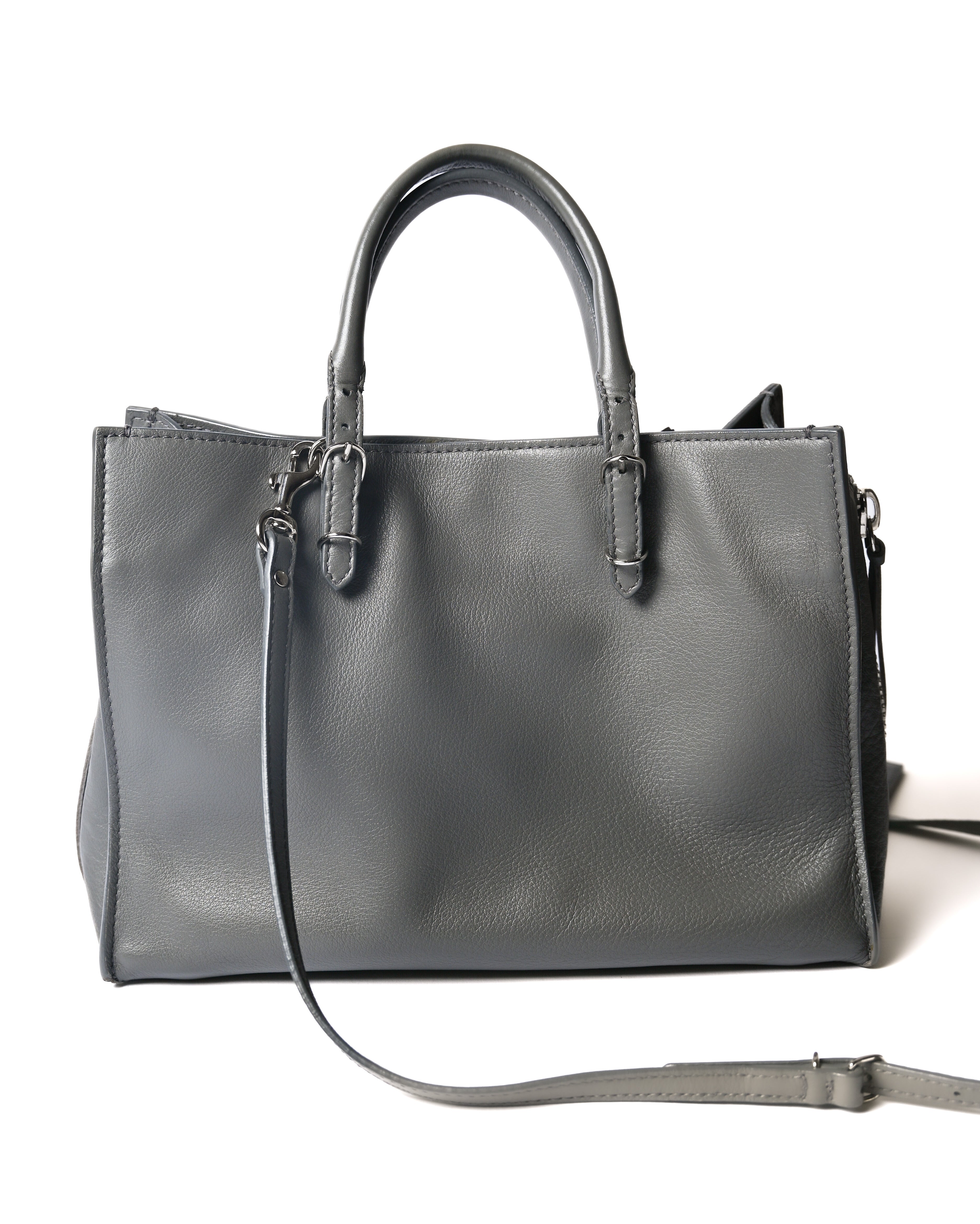 BALENCIAGA/ “Papier A6 ” Zip Around 2 Way Handbag Gray